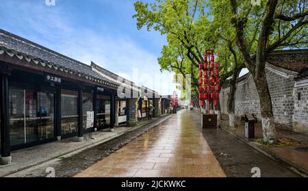 Zhejiang, naningang, jiangbei, CiCheng, uralte Stadtstraßen Stockfoto