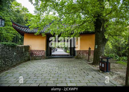 Ningang, Zhejiang Provinz Tage Kindertempel JingQianTing Stockfoto