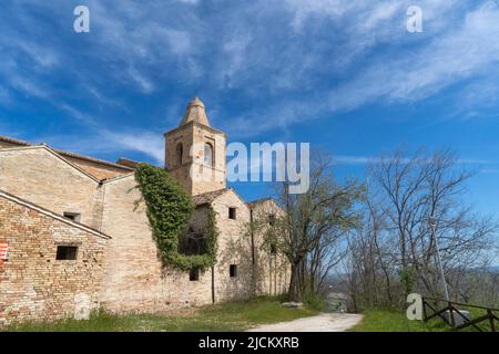 Via Monte Stalio, Franziskanerkloster, Massa Fermana, Marken, Italien, Europa Stockfoto