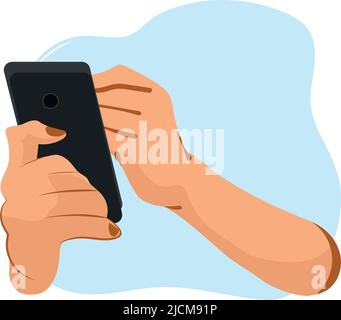 Handy in der hand Stock Vektor