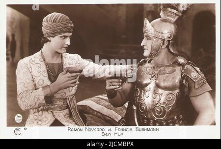 Porträt von Ramon Novarro und Francis X. Bushman in Ben-Hur  A Tale of the Christ (1925) - Stille Hollywood-Ära Stockfoto