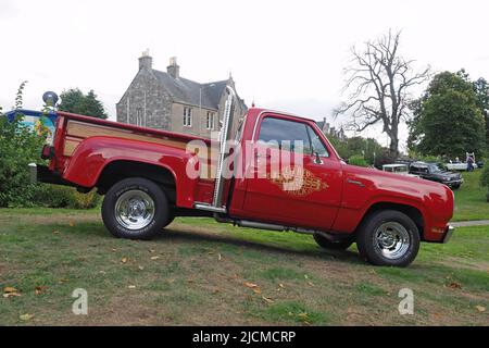 Dodge 'Lil Red Express' Truck, basierend auf dem Pickup-Truck der D-Serie der 3.. Generation. Dies waren eine limitierte Auflage von sehr schnellen V8 Pickups aus dem Jahr 1978. Stockfoto