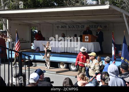 Jackson, WY. USA. 5/21/2022. Boy Scouts of America: Jährliche Auktion von Elch- und Elchgeweih plus Bisons-Schädel. Startpreis pro Pfund $18 Stockfoto