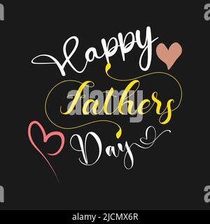 Schriftzug „Happy Fathers Day“. Jahresfeiertag im juni für Vatertag Konzept. Stock Vektor