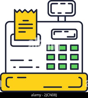 Geldautomat Symbol Zahlungsregister Systemvektor Stock Vektor