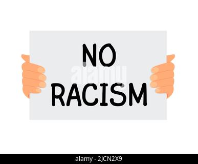 Stop Rassismus Symbol. Motivationsposter gegen Rassismus und Diskriminierung. Vektorgrafik Eps 10 Stock Vektor
