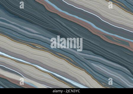 Nahaufnahme des grauen Marmor abstrakten Illustration welligen Farbhintergrunds Stockfoto