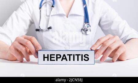 Hepatitis Wort, Lebererkrankung Konzept. Hochwertige Fotos Stockfoto