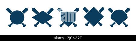 Vektor-Symbol Für Baseballhome-Platte. Vektorvorlagen-Design. Silhouette. Wiedergabe. Heimatbasis. Sport. Stock Vektor