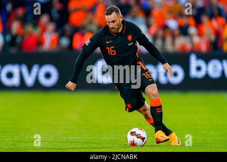 ROTTERDAM, NIEDERLANDE - 14. JUNI: Während der UEFA Nations League Ein Gruppe-4-Spiel zwischen den Niederlanden und Wales im Stadion Feyenoord am 14. Juni 2022 in Rotterdam, Niederlande (Foto: Geert van Erven/Orange PicBilder) Stockfoto