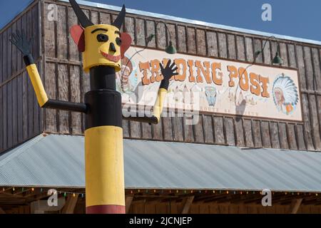 Elk City, Oklahoma - Der National Route 66 Museumskomplex. Diese Museumssammlung erzählt die Geschichte der Pioniergeschichte von Oklahoma. Stockfoto