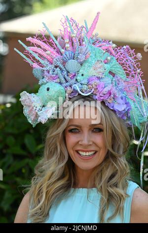 Ascot, Großbritannien. 14. Juni 2022. Anouska Lancaster nimmt am ersten Tag der Royal Ascot 2022 in Ascot, England, Teil. Kredit: Anwar Hussein Kredit: Anwar Hussein/Alamy Live Nachrichten Stockfoto