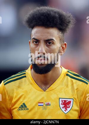 ROTTERDAM - Sorba Thomas von Wales während des UEFA Nations League-Spiels zwischen den Niederlanden und Wales im Feyenoord-Stadion am 14. Juni 2022 in Rotterdam, Niederlande. ANP PIETER STAM DE YOUNG Stockfoto