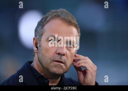 Hans-Dieter Flick Coach (Deutschland) während des UEFA UEFA Nations League 2022 2023-Spiels zwischen Deutschland 5-2 Italien im Borussia-Park-Stadion am 14. Juni 2022 in Monchengladbach, Deutschland. Quelle: Maurizio Borsari/AFLO/Alamy Live News Stockfoto