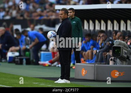 Hans-Dieter Flick Coach (Deutschland) während des UEFA UEFA Nations League 2022 2023-Spiels zwischen Deutschland 5-2 Italien im Borussia-Park-Stadion am 14. Juni 2022 in Monchengladbach, Deutschland. Quelle: Maurizio Borsari/AFLO/Alamy Live News Stockfoto