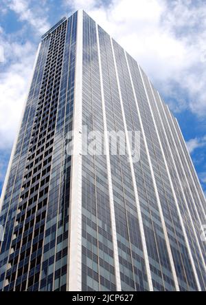 Hohe Wolkenkratzer in Downtown Dallas, Texas, Zement-, Stahl-, Glas-Gebäude Stockfoto