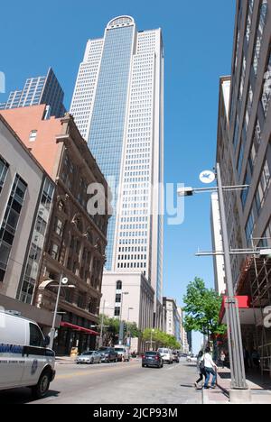 Straßenszene im Zentrum von Dallas, Texas, 2013 Stockfoto