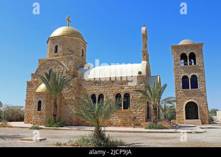 Griechisch-orthodoxe Kirche von Johannes dem Täufer. Al Maghtas, Jordanien Stockfoto