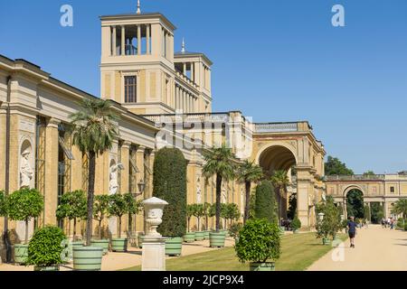 Orangerieschloss, Schloßpark Sanssouci, Potsdam, Brandenburg, Deutschland Stockfoto