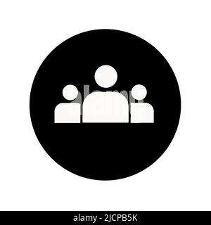 Design-Vorlage Für Das Partnernetzwerk-Logo. Team von drei Personen zusammen Symbol isoliert auf weißem Hintergrund Stock Vektor