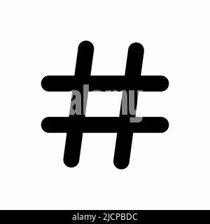 Hashtag-Symbol. Hashtag Symbol Design von Social Media Stock Vektor