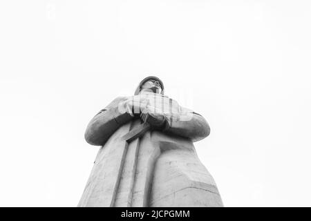 Murmansk, Russland - 24. Juli 2017: Verteidiger des sowjetischen arktischen Denkmals in Murmansk Stockfoto