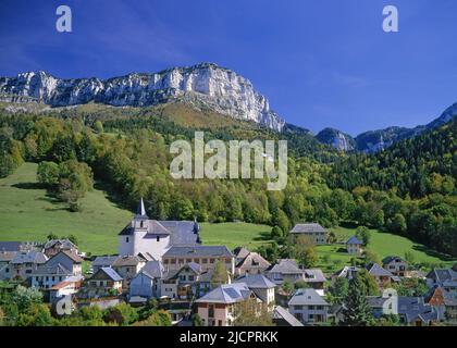 Frankreich, Savoie Entremont-le-Vieux, Dorf im Chartreuse-Massiv Stockfoto