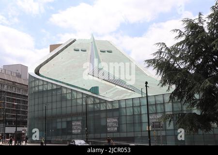 National Football Museum, Manchester, Großbritannien Stockfoto