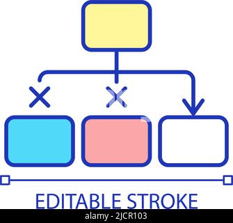 Nofollow-Links RGB-Farbsymbol Stock Vektor