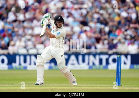 Datei-Foto vom 11-06-2022 des neuseeländischen Alleskönners Michael Bracewell, der nach der Niederlage seiner Seite gegen England bei Trent Bridge positiv auf Covid-19 getestet wurde. Ausgabedatum: Mittwoch, 15. Juni 2022. Stockfoto