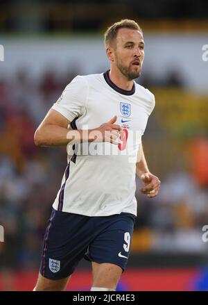 14 Jun 2022 - England gegen Ungarn - UEFA Nations League - Gruppe 3 - Molineux Stadium Englands Harry Kane während des Spiels der UEFA Nations League gegen Ungarn. Bildnachweis : © Mark Pain / Alamy Live News Stockfoto