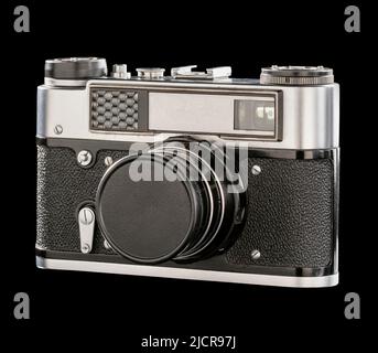 Vintage Foto-Kamera isoliert auf weißem Hintergrund Stockfoto
