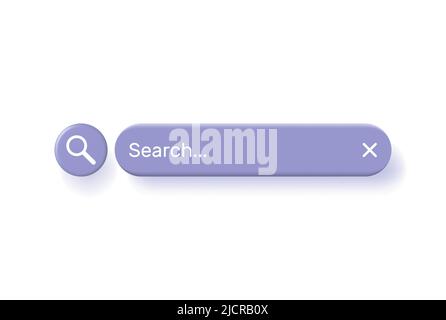 3D Suchleiste leer isoliert. Stock Vektor