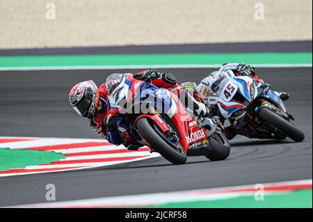 Misano World Circuit „Marco Simoncelli“, Misano Adriatico, Italien, 10. Juni 2022, Iker Lecuona ESP Honda CBR1000 RR-R Team HRC während der Pirelli Emilia- Stockfoto