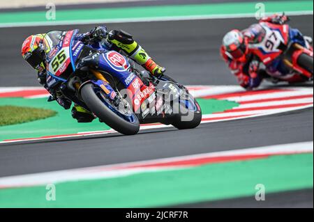 Misano Adriatico, Italien. 10.. Juni 2022. Freie Praxis und Qualifikationen, World Superbike - SBK in Misano Adriatico, Italien, Juni 10 2022 Kredit: Unabhängige Fotoagentur/Alamy Live Nachrichten Stockfoto