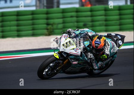 Misano Adriatico, Italien. 10.. Juni 2022. Freie Praxis und Qualifikationen, World Superbike - SBK in Misano Adriatico, Italien, Juni 10 2022 Kredit: Unabhängige Fotoagentur/Alamy Live Nachrichten Stockfoto