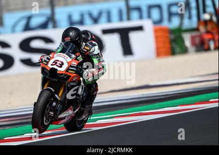 Misano Adriatico, Italien. 10.. Juni 2022. Freie Praxis und Qualifikationen, World Superbike - SBK in Misano Adriatico, Italien, Juni 10 2022 Kredit: Unabhängige Fotoagentur/Alamy Live Nachrichten Stockfoto