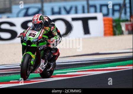 Misano Adriatico, Italien. 10.. Juni 2022. Freie Praxis und Qualifikationen, World Superbike - SBK in Misano Adriatico, Italien, Juni 10 2022 Kredit: Unabhängige Fotoagentur/Alamy Live Nachrichten Stockfoto