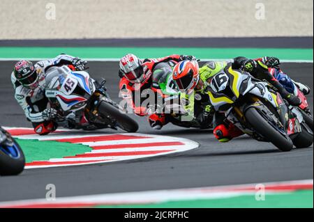 Misano Adriatico, Italien. 10.. Juni 2022. Freie Praxis und Qualifikationen, World Superbike - SBK in Misano Adriatico, Italien, Juni 10 2022 Kredit: Unabhängige Fotoagentur/Alamy Live Nachrichten Stockfoto