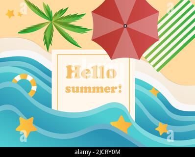 Hallo Sommer-Banner Stock Vektor