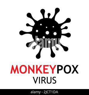 Symbol Für Die Zelle Der Monkeypox-Bakterien. Medizinkonzept. Vektorgrafik Stock Vektor