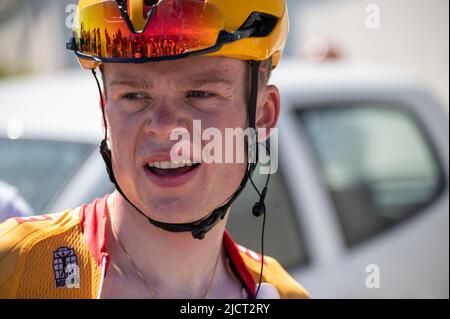 HOLTER Adne vom Uno-X Pro Cycling Team während der Mont Ventoux Challenge 2022 der Männer, UCI Europe Tour Event, Vaison-la-Romaine - Mont Ventoux (154 km) am 14. Juni 2022 in Vaison-la-Romaine, Frankreich - Foto Florian Frison / DPPI Stockfoto