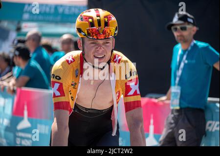 HOLTER Adne vom Uno-X Pro Cycling Team während der Mont Ventoux Challenge 2022 der Männer, UCI Europe Tour Event, Vaison-la-Romaine - Mont Ventoux (154 km) am 14. Juni 2022 in Vaison-la-Romaine, Frankreich - Foto Florian Frison / DPPI Stockfoto