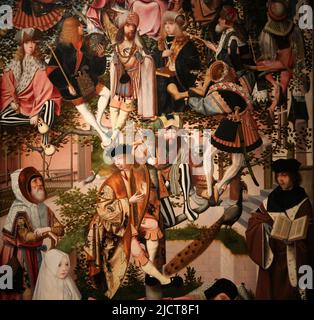 Der Baum Jesse. Kreis von Geertgen tot Sint-Jans. Haarlem, c. 1500. Öl auf Platte. Rijksmuseum. Amsterdam. Niederlande. Stockfoto