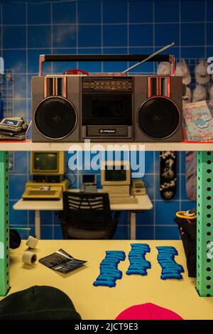 Retro 1980s Boombox Stockfoto