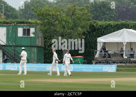 Surrey Cricketspieler am Kent County Cricket Ground Beckenham Stockfoto