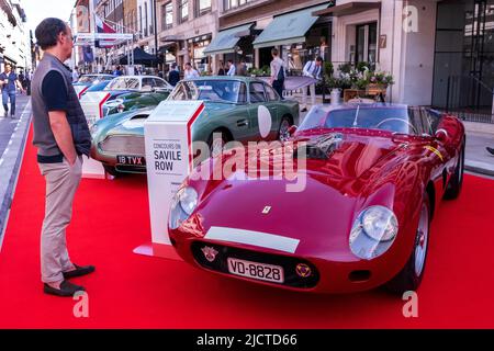 Concours über die Automobilausstellung Savile Row in London, Großbritannien Stockfoto