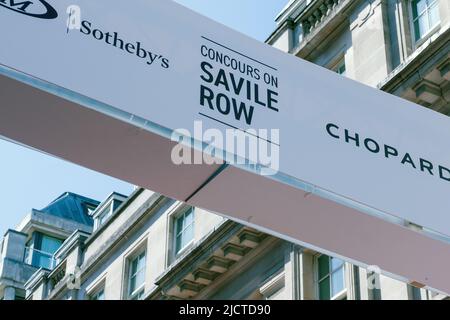 Concours über die Automobilausstellung Savile Row in London, Großbritannien Stockfoto