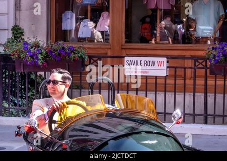 Concours über die Automobilausstellung Savile Row in London, Großbritannien Stockfoto