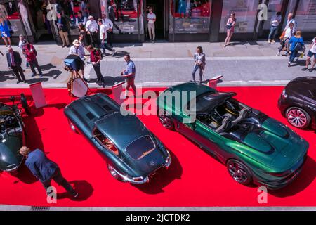 Concours über die Automobilausstellung Savile Row in London, Großbritannien Stockfoto